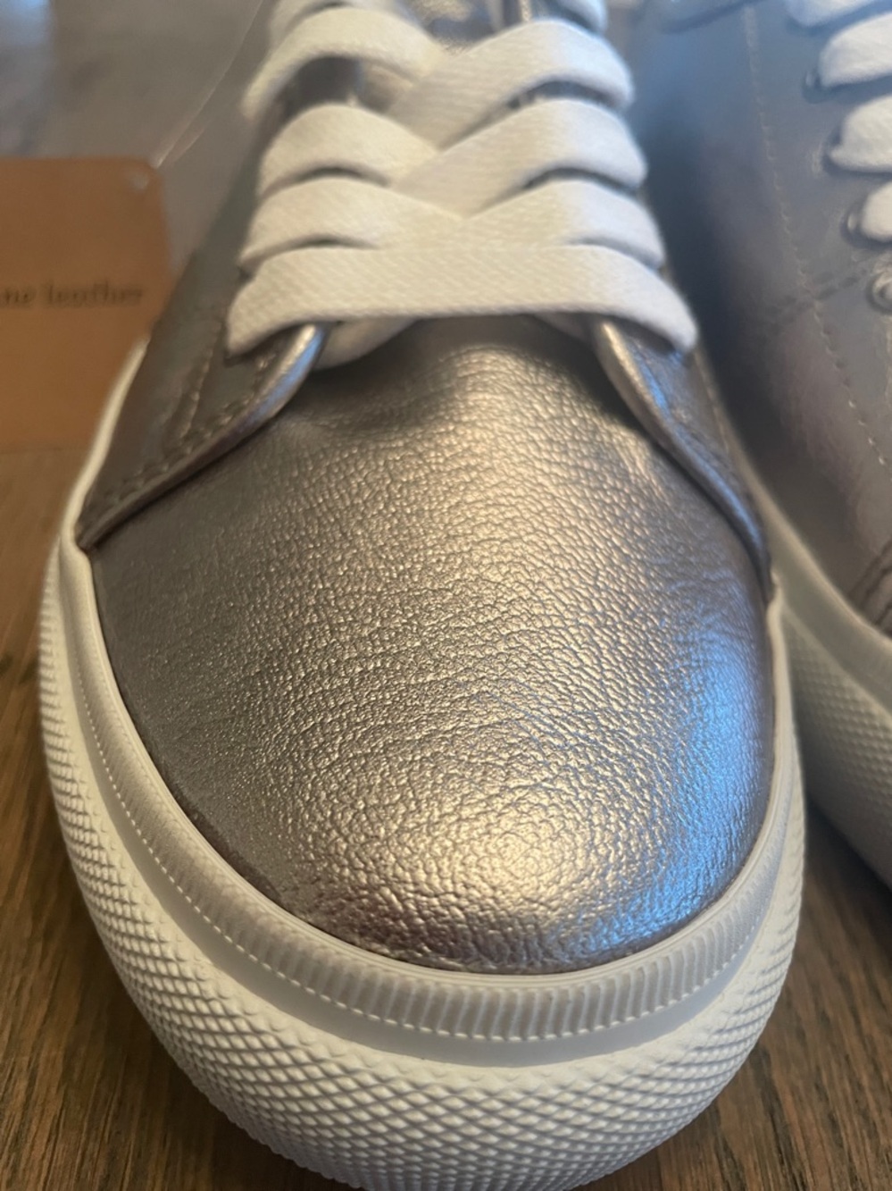 FRYE Gia Low Lace Leather Sneaker New with Tags. 7.5 
Pewter - Picture 2 of 8